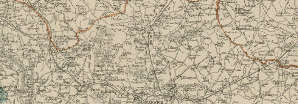 Warwickshire. Birmingham. County Map Showing Excave & Railways. Weller 1862