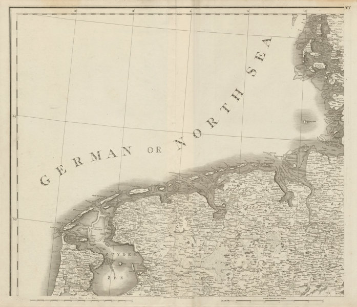 Associate Product North Netherlands & North west Germany. Lower Saxony. CHAUCHARD 1800 old map