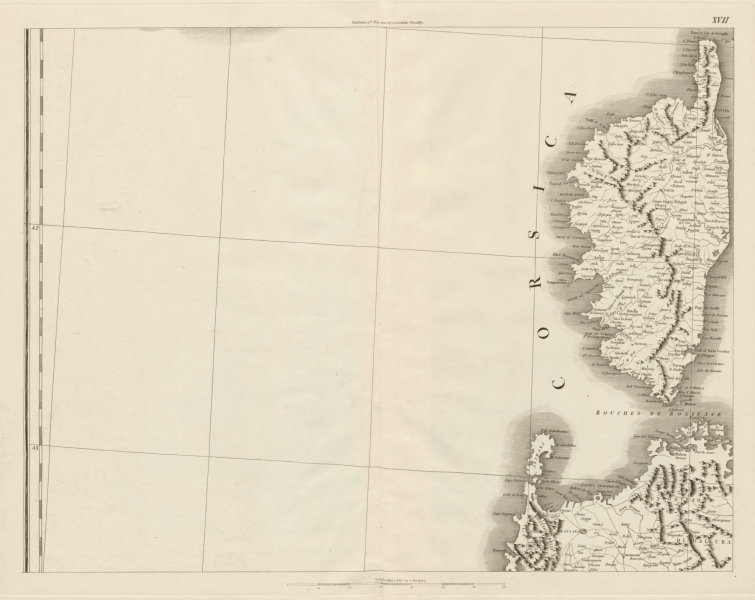 Associate Product Corsica & North west Sardinia. Bonifacio Maddalena. CHAUCHARD 1800 old map