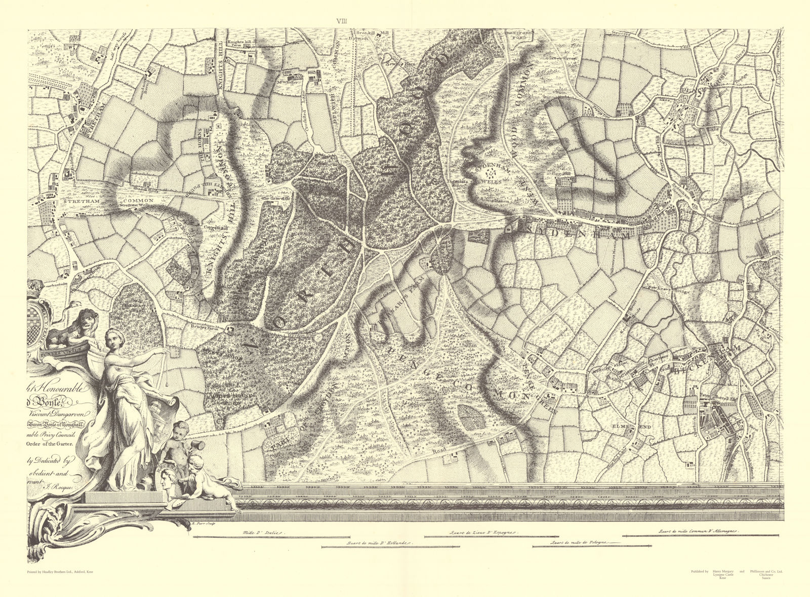 Associate Product Penge Sydenham Beckenham Penge Streatham Anerley #8 After ROCQUE 1971 (1746) map
