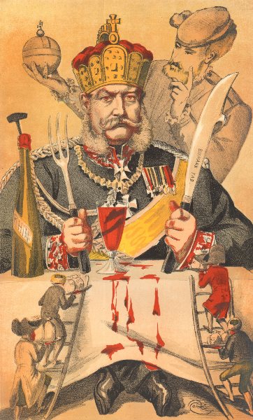 Associate Product SPY CARTOON. William Frederick Louis, King of Prussia 'Les Man…' Germany 1871