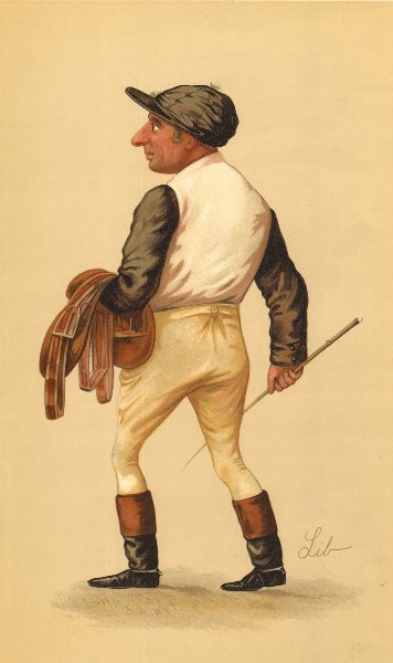 Associate Product VANITY FAIR SPY CARTOON. Charles Wood 'Charlie Wood' Jockeys. By Lib 1886
