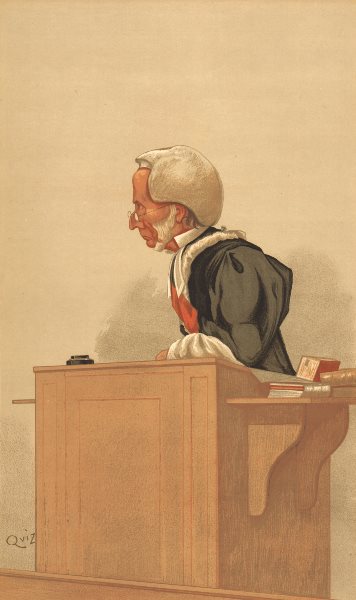 Associate Product VANITY FAIR SPY CARTOON. Henry Manisty 'Mr Justice Manisty' Law. By QUIZ 1889