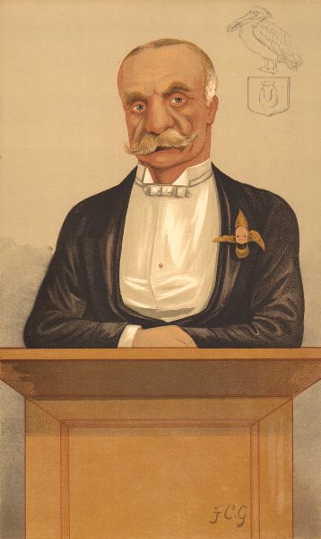 VANITY FAIR SPY CARTOON. Bernard John Angle 'Jack in the Box' Finance 1890