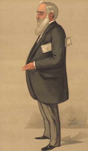 Associate Product SPY CARTOON. Howard John Kennard 'Beggar General to the Metal Trades'  1890