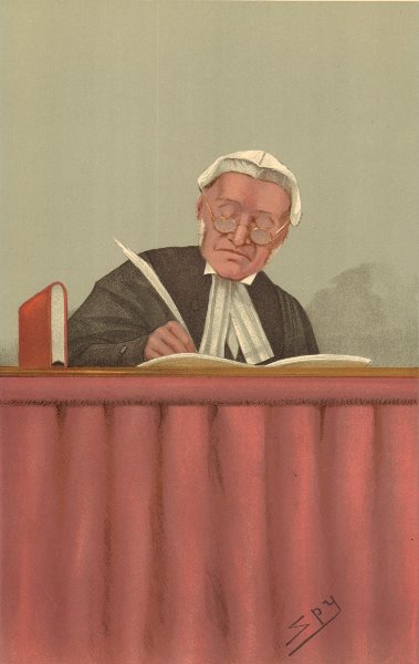 VANITY FAIR SPY CARTOON. Sir James Stirling 'Equity'. Judges. By Spy. 1897