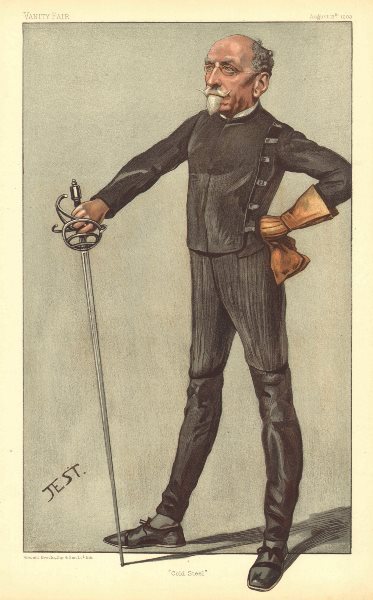 VANITY FAIR SPY CARTOON. Capt Alfred Hutton FSA 'Cold Steel' Fencing 1903