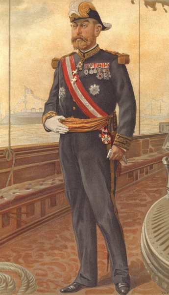 Associate Product VANITY FAIR CARTOON. Vice-Adm Caillard 'Vice-Admiral Caillard' Uniforms 1905