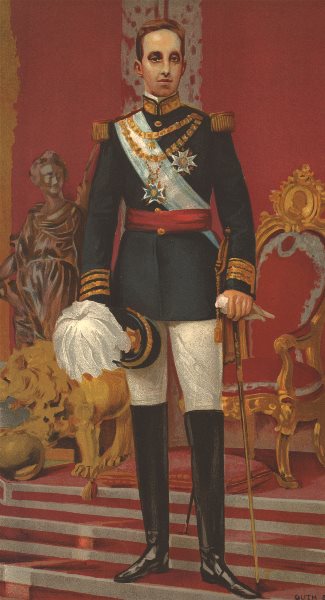 Associate Product VANITY FAIR SPY CARTOON. HM Alfonso XIII of Spain. King of Spain. By GUTH 1906