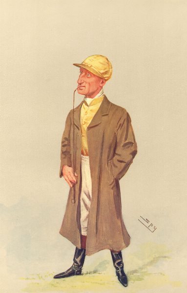 Associate Product VANITY FAIR CARTOON. William Higgs 'Top of the List' Jockeys. By Spy 1906