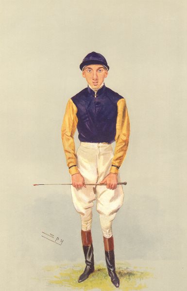 Associate Product VANITY FAIR CARTOON. William Griggs 'He rides for Lord Durham' Jockeys 1906