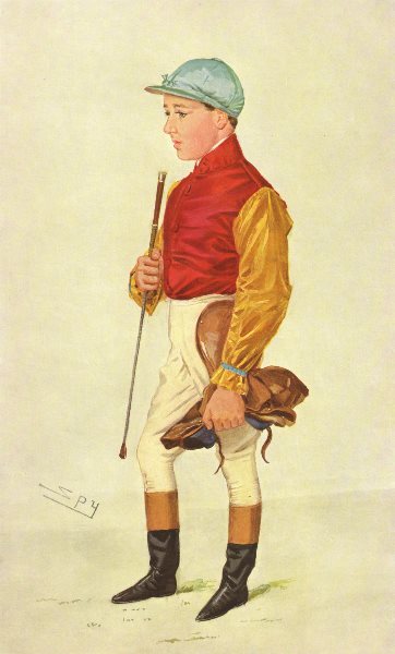 VANITY FAIR CARTOON. Frank Wootton. Jockeys. By Spy. antique caricature 1909