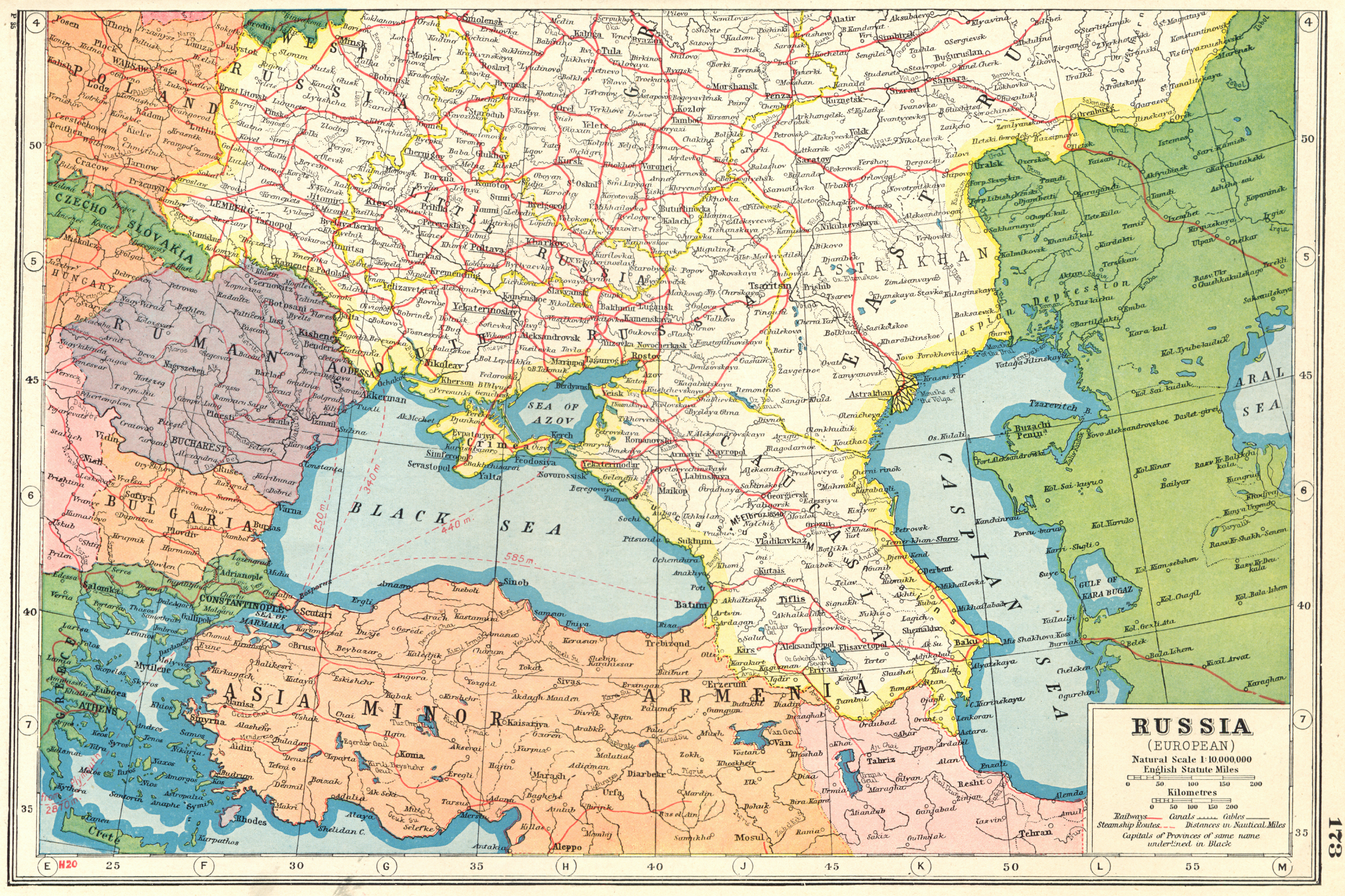 Associate Product UKRAINE. Caucasus Romania Turkey Georgia Armenia Azerbaijan 1920 old map