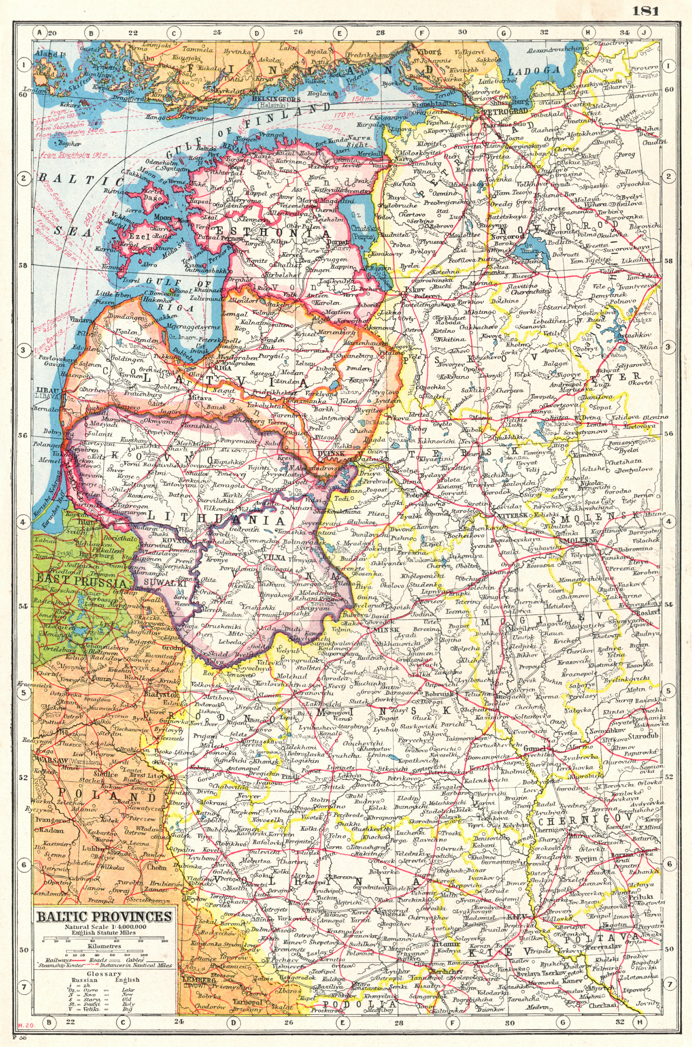 Associate Product LATVIA LITHUANIA ESTONIA. Baltic Provinces E Prussia Russia Petrograd 1920 map